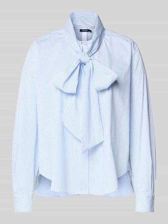 Joop Regular Fit Schluppenbluse mit Stitching Modell BENINA in Hellblau, Gr&ouml;&szlig;e 44