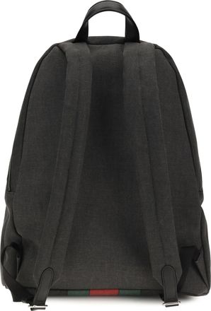 Gucci Mens Large Web Backpack Nika Blk Vrv-Blk-T.g Fabric Backpacks Vrv/blk/t.g
