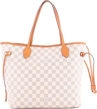 Louis Vuitton Borsa tote Neverfull NM MM in tela Damier - Bianco