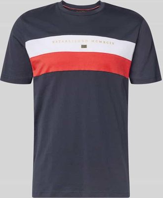 Christian Berg Regular Fit T-Shirt mit Rundhalsausschnitt in Marine, Gr&ouml;&szlig;e 3XL
