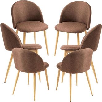 Regalos Miguel Regalos Miguel - Packs Sillas Comedor - Pack 6 Sillas Vint Tela - Marr&oacute;n