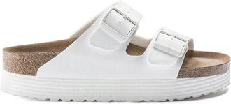 Birkenstock Sandalen Arizona Platform Vegan Birko-Flor - Dames - Sandalen - Wit - 39 EU - Schoenen