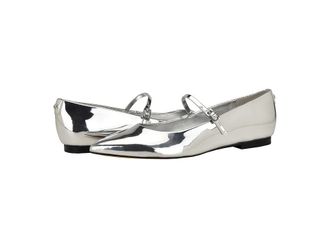 Calvin Klein Kamryn Womens Flat Shoes Silver Patent : 5.5 M, Leather/Synthetic
