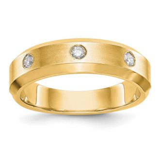 Diamond2Deal 14k Gold Lab Grown Diamond Wedding Band Ring 0.16Ct Clarity- VS Color- D-E