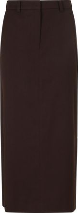 Dunst Minimalist H-Line Midi Skirt With Side Pockets