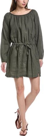 James Perse Gathered Linen Mini Dress
