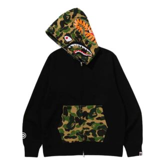 A Bathing Ape ABC Camo Shark Full Zip Hoodie Black 1M30-115-301-BLK