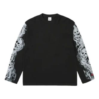 Palace Smoked Waffle Long-Sleeve Black P30ES019