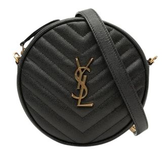 Saint Laurent Pre-owned Quilted Crossbody Bag - Dames - Pre-owned - Zwart - Maat: ONE Size Leer
