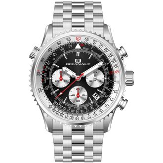 Oceanaut Mens Flight Black Dial Watch