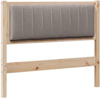vidaXL Cabecero Tapizado Marr&oacute;n 100 Cm Madera De Pino Macizo Vidaxl