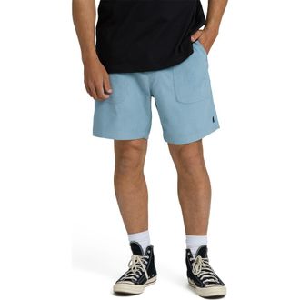 Billabong De la Cruz Submersible Water Repellent Corduroy Shorts in Blue Fog at Nordstrom, Size X-Large