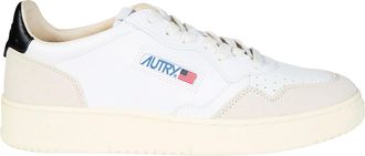 Autry White Medalist Low Leather Suede Sneakers