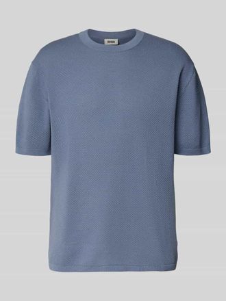 Drykorn Drykorn Strickshirt mit Strukturmuster Modell Derico in Blau, Gr&ouml;&szlig;e M