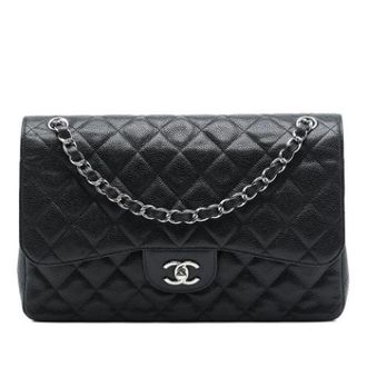 Chanel Pre-owned Classic Double Flap Shoulder Bag - Dames - Pre-owned - Zwart - Maat: ONE Size Leer