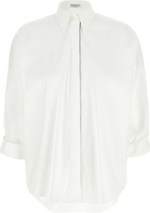 Brunello Cucinelli White Monile Shirt