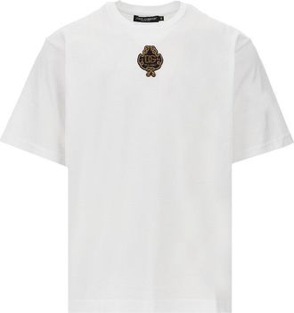 Dolce & Gabbana Embroidered patch Boxy T-shirt Man 46