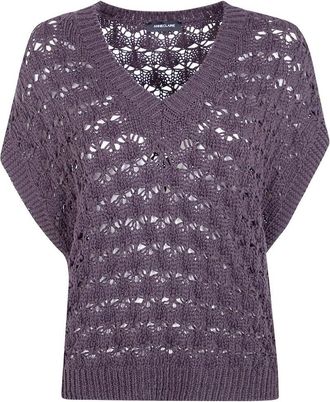 Anneclaire Short Sleeves V Neck Sweater