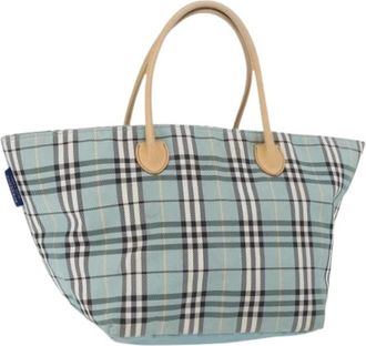 Burberry Pre-owned Tote Bags, female, Blue, Size: ONE SIZE Pre-owned Vintage Nylon Hand Bag