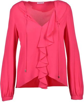 Patrizia Pepe Voile blouse - 100% viscose - Dames - Blouses - Roze - S - Overhemden