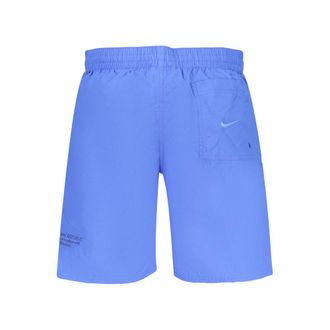 Nike Logo Print Swim Shorts - Blue