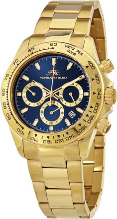 Porsamo Bleu Preston Chronograph Quartz Blue Dial Mens Watch 1033BPRS