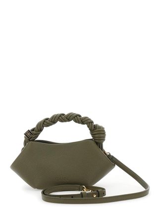 Ganni Womens Handbag Bou Mini Brown Polyurethane Handbags Hand Bags