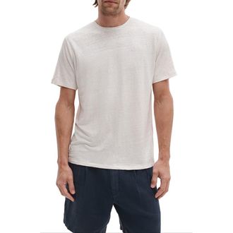 Rag & Bone Classic Linen T-Shirt in Beige at Nordstrom, Size Xx-Large