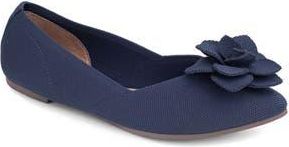 Me Too Alaya Floral Appliqu&eacute; Mesh Flat in Navy at Nordstrom Rack, Size 6.5