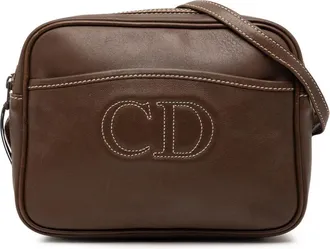 Dior Pre-owned Dior Leather Stitched CD Logo Camera Bag Ladies II574HRKRNF9B2NB