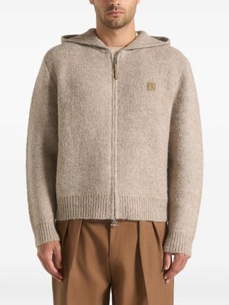 Mani&egrave;re De Voir Billie beige vest met capuchon en ritssluiting