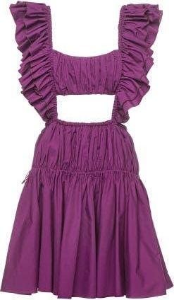 VASILIKI Dahlia Ruched Mini Dress in Grape at Nordstrom, Size Large