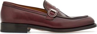 Ferragamo Gancini-plaque leather mocassins - men - Calf Leather/Calf Leather/Goat Skin/Calf Leather - 10 - Red