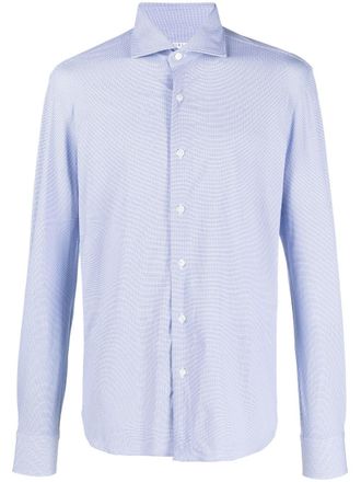 Orian long-sleeve spread-collar shirt - men - Polyamide/Elastane - 42 - Blue