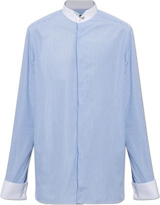 Tom Ford Katoenen Hemd - Heren - Zakelijke Overhemden - Blauw - 4XL - Katoen - Overhemden