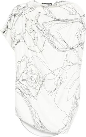 Fabiana Filippi Twill Zijden Top - Dames - Tops zonder mouwen - Wit - L - Tops