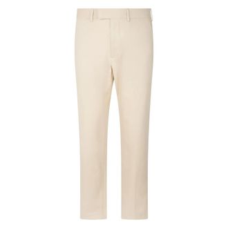 Tom Ford Straight Trousers, male, Beige, Size: W33 Straight Cotton Trousers