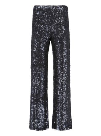 P.A.R.O.S.H. Straight-Leg Trousers With Sequined Surface