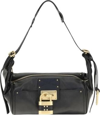 Chlo&eacute; Paddington Lock Schoudertas - Dames - Tassen - Zwart - Maat: ONE Size Leer