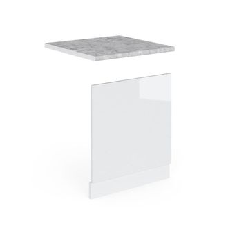 Vicco Panel Frontal R-line, Blanco Alto Brillo, 60 Cm, Et M&aacute;rmol