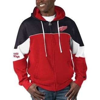 Starter Mens Starter Red/Black Detroit Red Wings Power Forward Full-Zip Hoodie at Nordstrom, Size Small