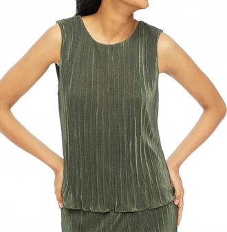 J.crew Pliss&eacute; Shell Top In Olive