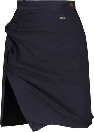 Vivienne Westwood Ruched Design Skirt with Front Slit