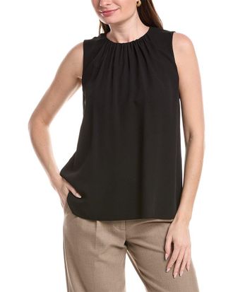 Lafayette 148 New York Gathered Neck Blouse