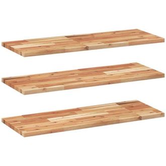 vidaXL Estante Flotante 3 Uds Madera Acacia Acabado Aceite 80x30x2 Cm Vidaxl