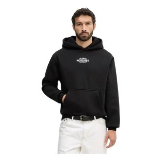 Alpha Industries Hombre, Sudaderas, Negro, Talla: M