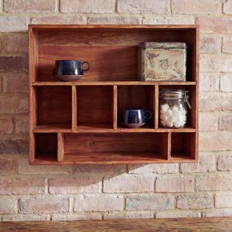 Maisons du monde Estanter&iacute;a de madera de sal encerada