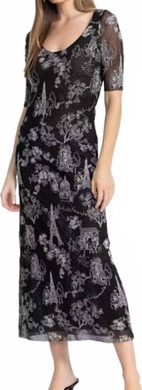 Johnny Was Maya Mesh Midi Dress In Black