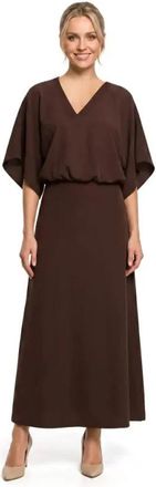 Am&eacute;lie & Am&eacute;lie Kate Jurk - Dames - Maxi kleedjes - Bruin - XL - Kleedjes