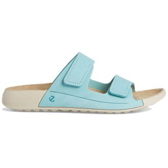 Ecco Ecco Cozmo 206823 Leather Womens Slides Sandals - Aquatic - Size:UK 5-5.5